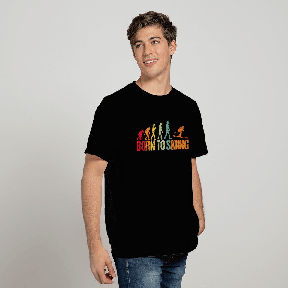 Evolution of Skiing T Shirts