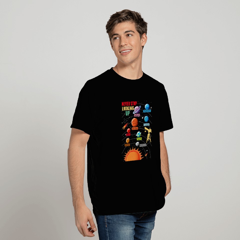 Telescope Solar System Planets Astronomy Lover T Shirts