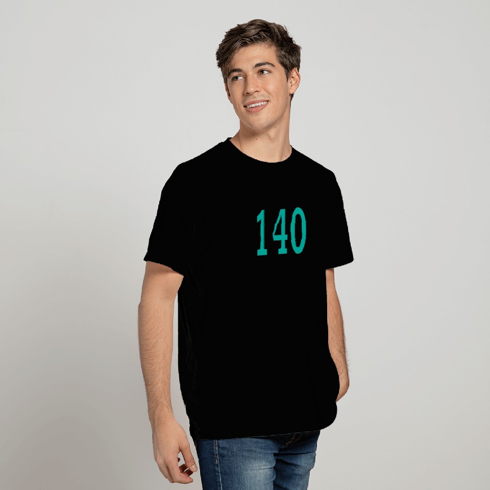 140 Blue Number Crew T Shirts