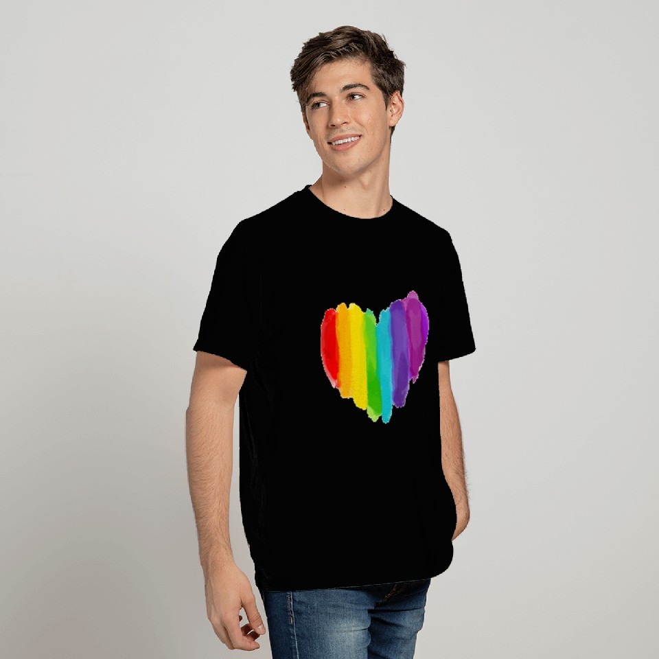 Pride Rainbow Heart T Shirts