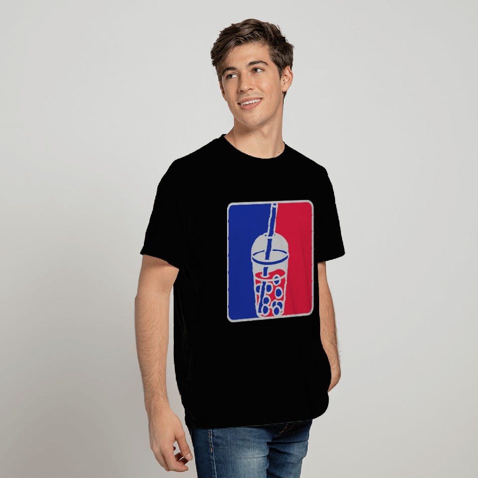 Red blue bubble tea T Shirts