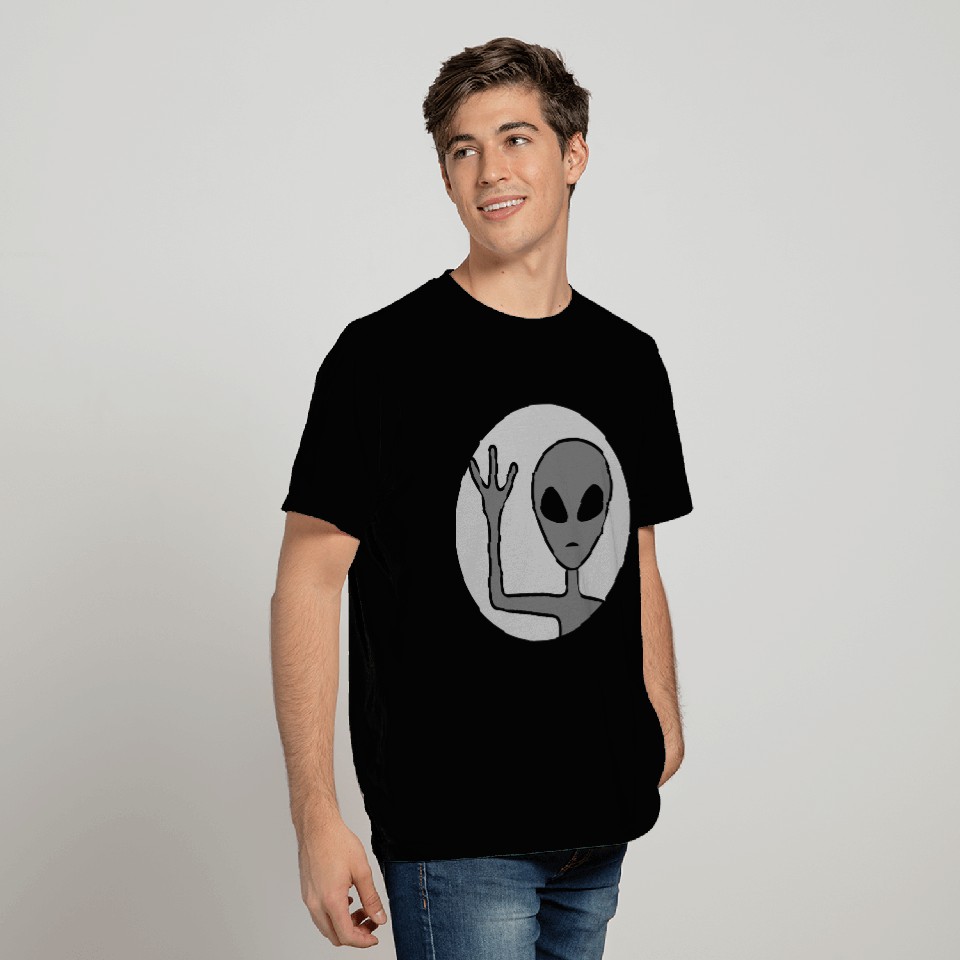 Gray man circle alien T Shirts