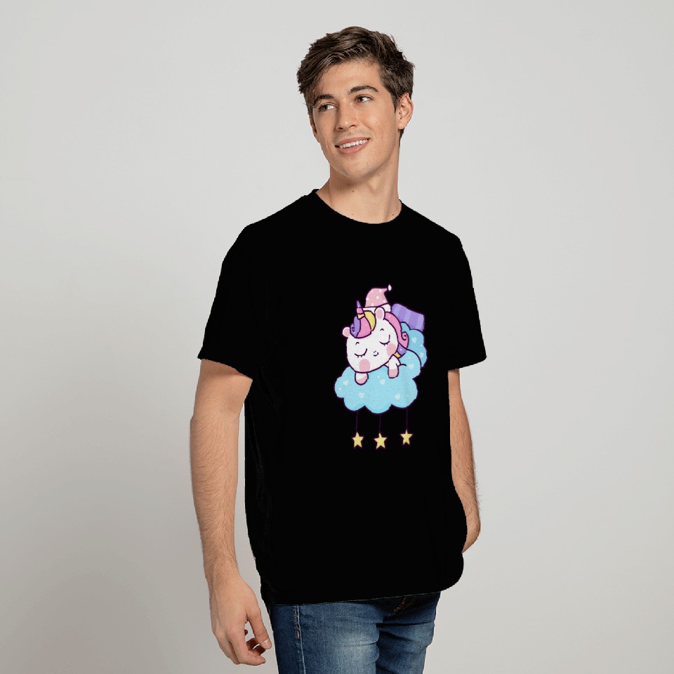 cute unicorn sleeping T Shirts