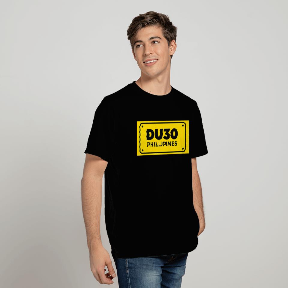 DU30 Philippines Yellow License Plate Duterte T Shirts