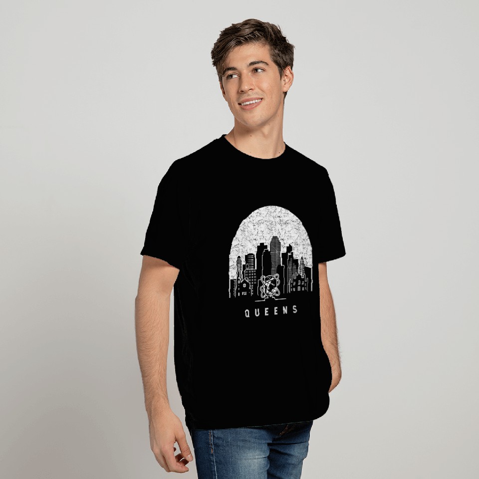 Queens New York Skyline T Shirts