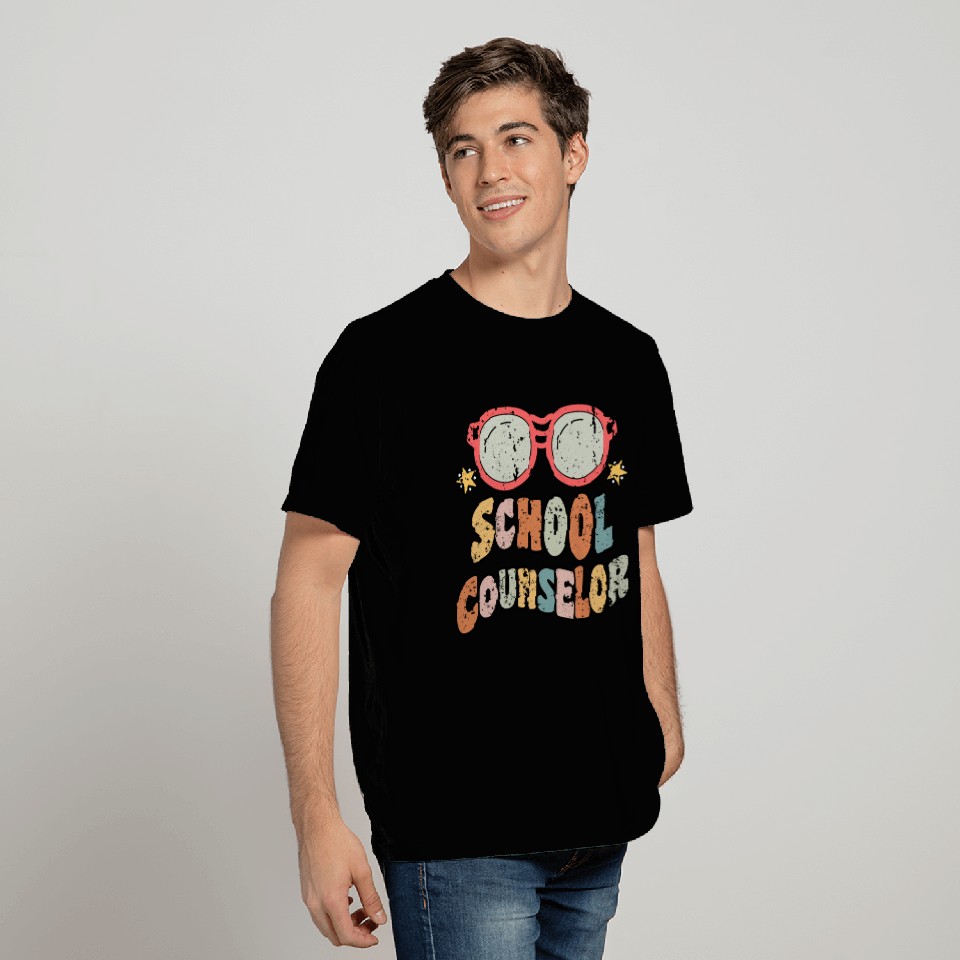 School Counselor Groovy Retro T Shirts