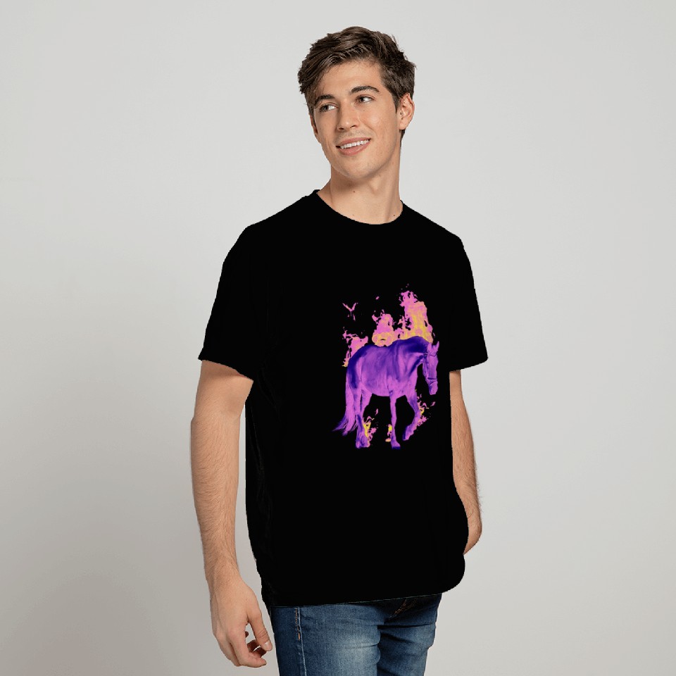 Horse on fire T Shirts