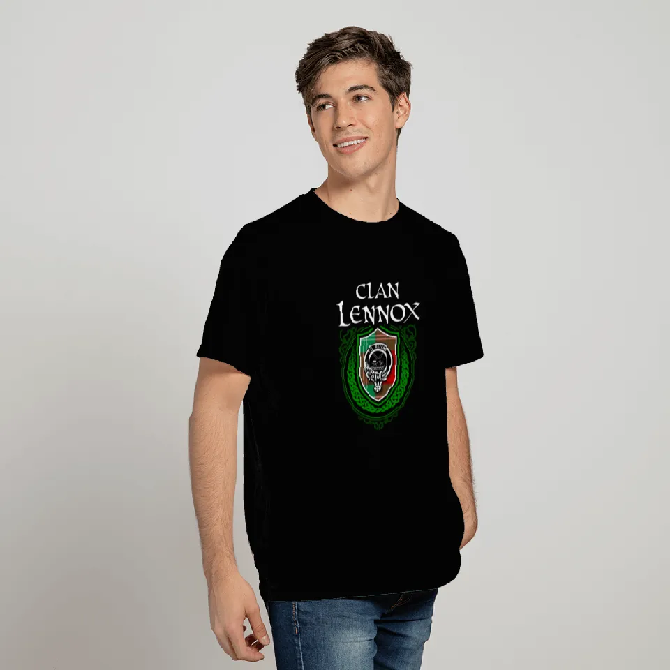 Clan Lennox Scottish Crest Badge and Tartan T Shirts