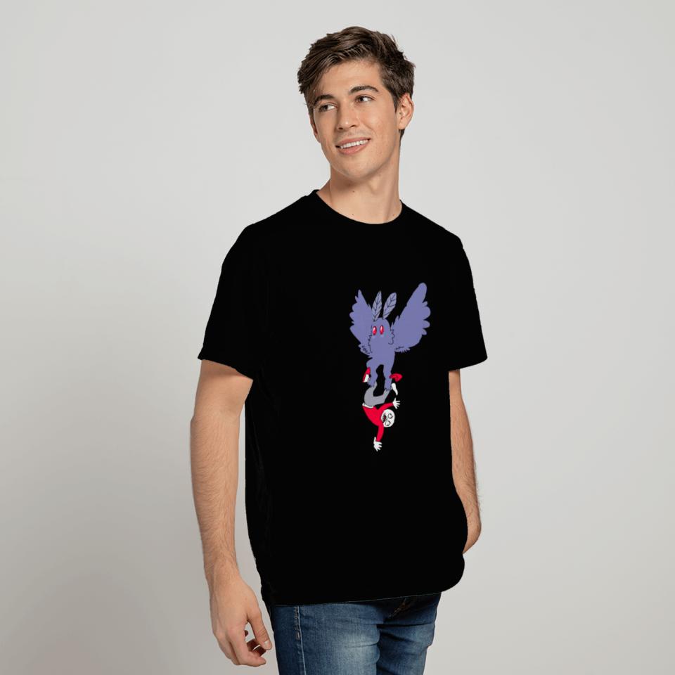 Mothman Abducting Human Goth Cryptid Funny Mothman T Shirts