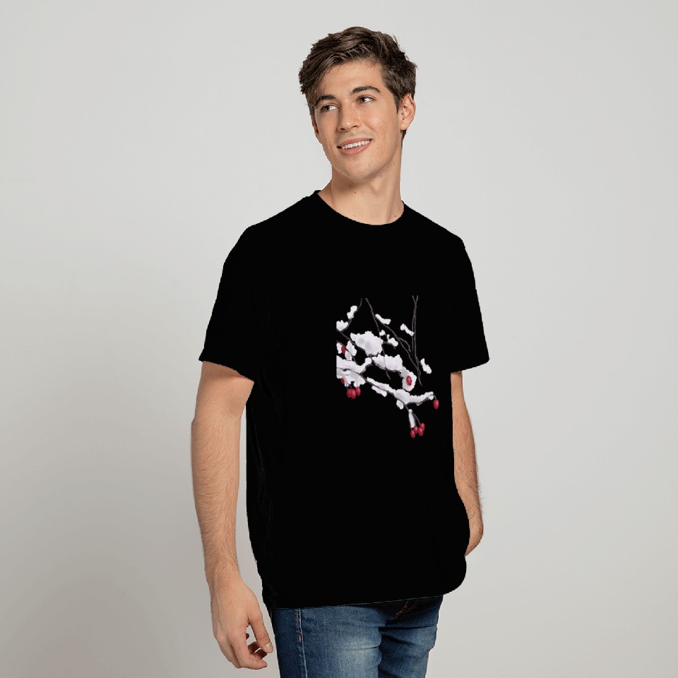 Winter berries Snowy Branches T Shirts