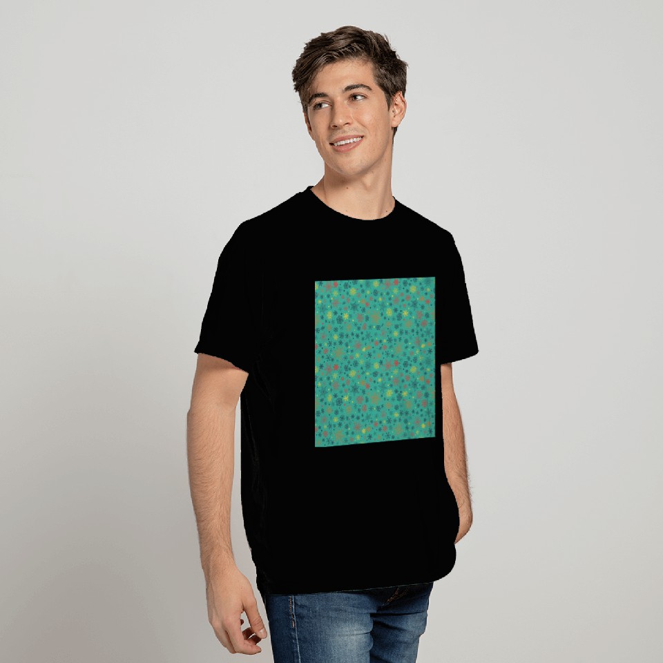 Snowflakes Pattern Colorful T Shirts