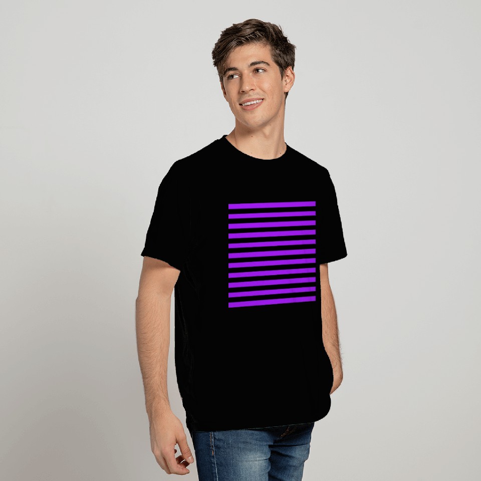 purple Black Striped Witch Halloween T Shirts