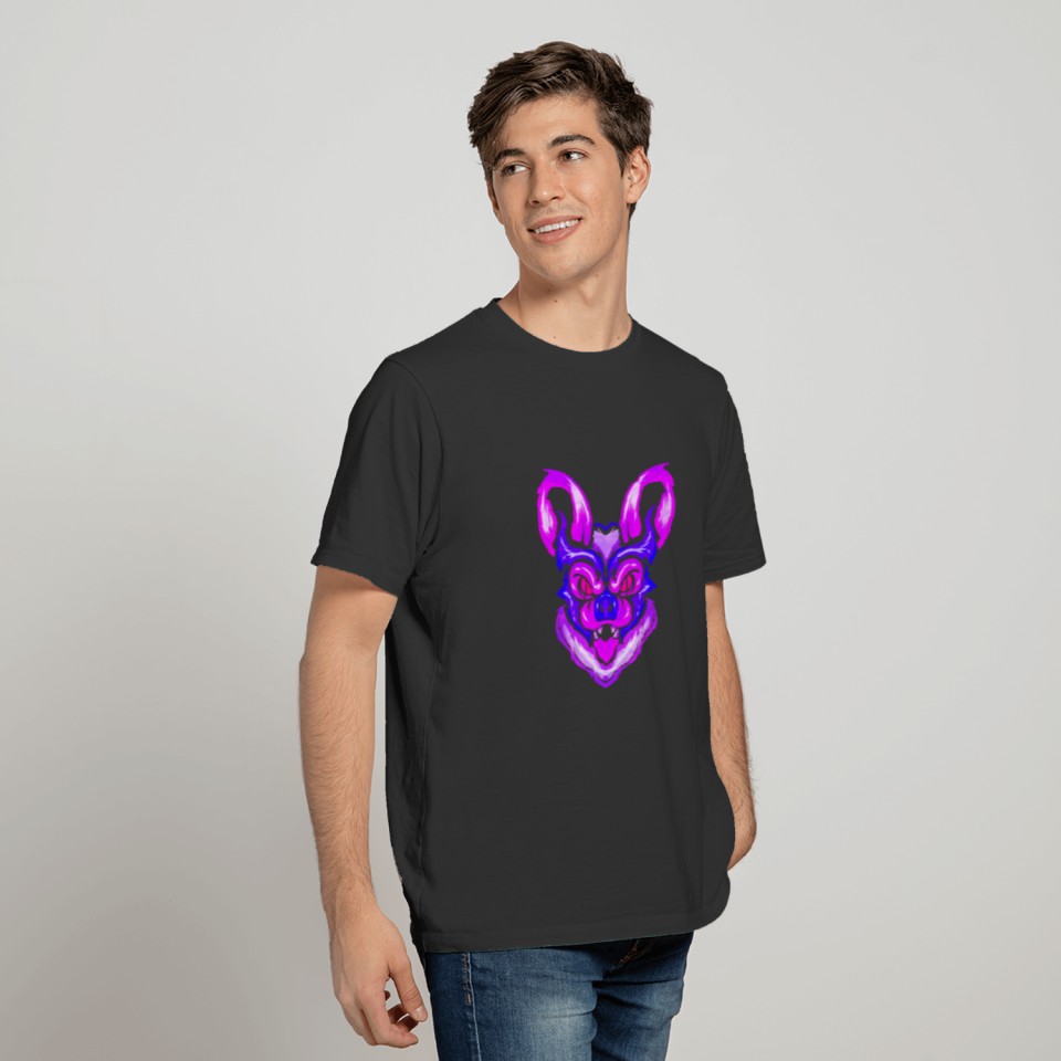 Blue And Purple Scary Evil Bat Halloween T Shirts