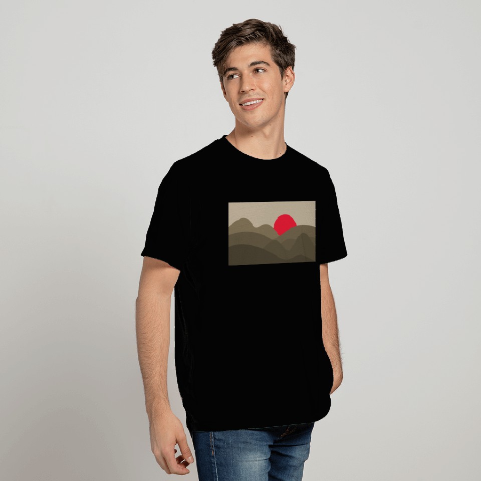 Minimalist Sun Peanut Brown T Shirts