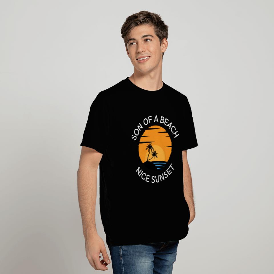 Black yellow Blue White Simple Beach T Shirts