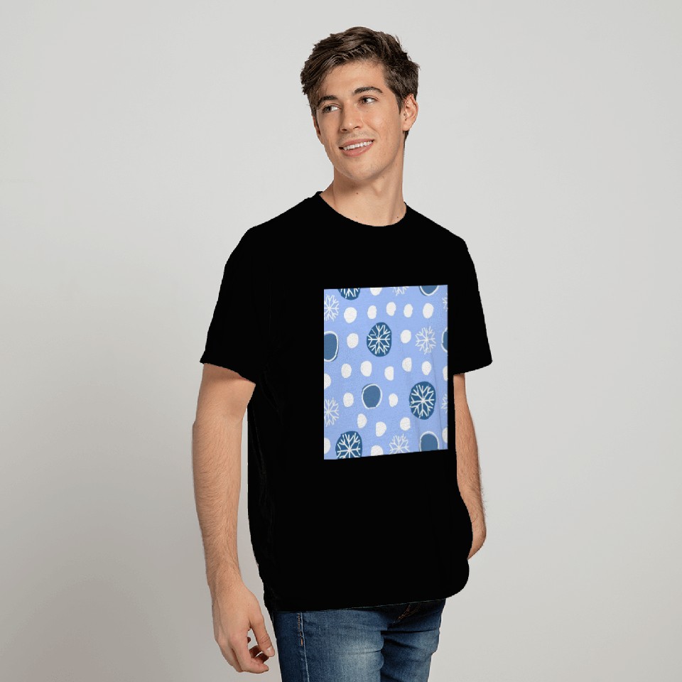 Winter Snowflakes Pattern T Shirts