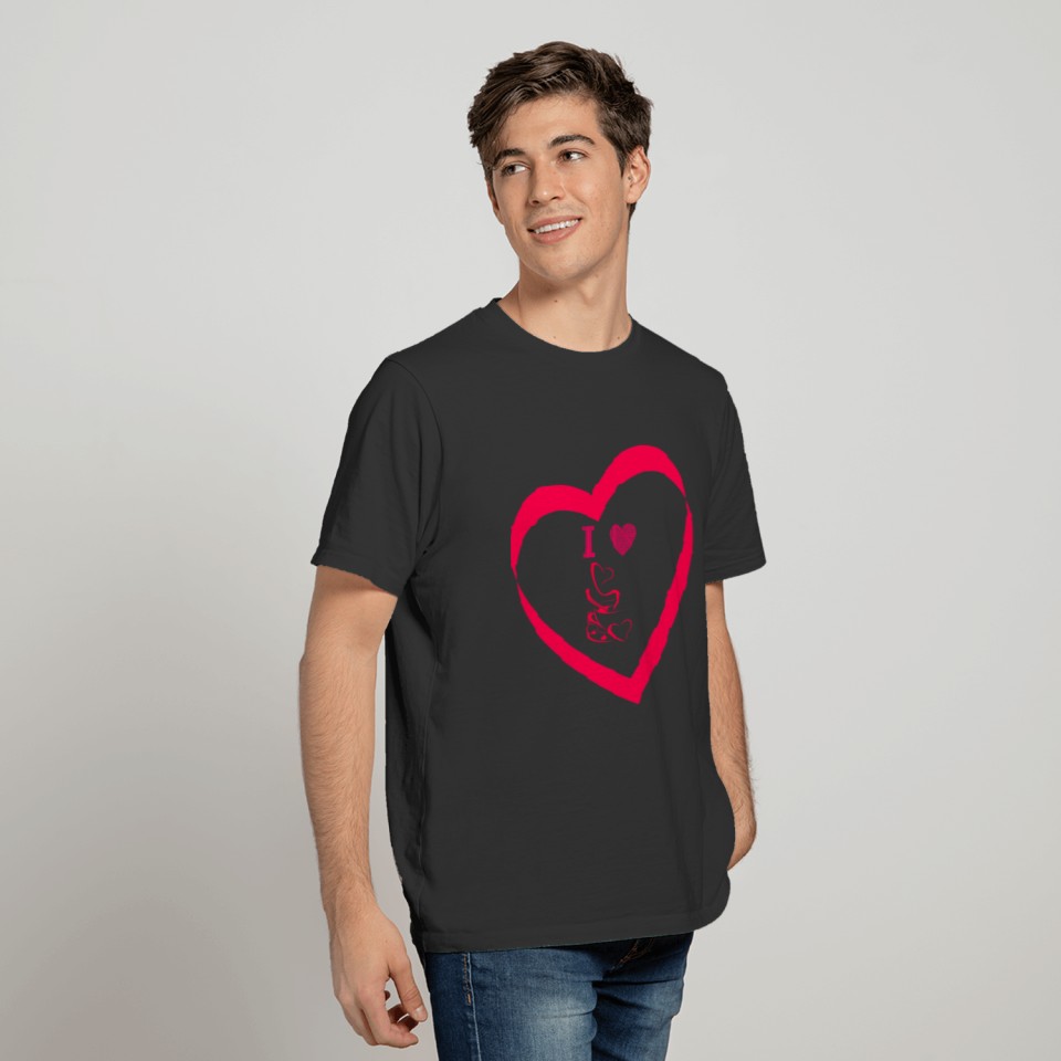 love of coffee pink T Shirts