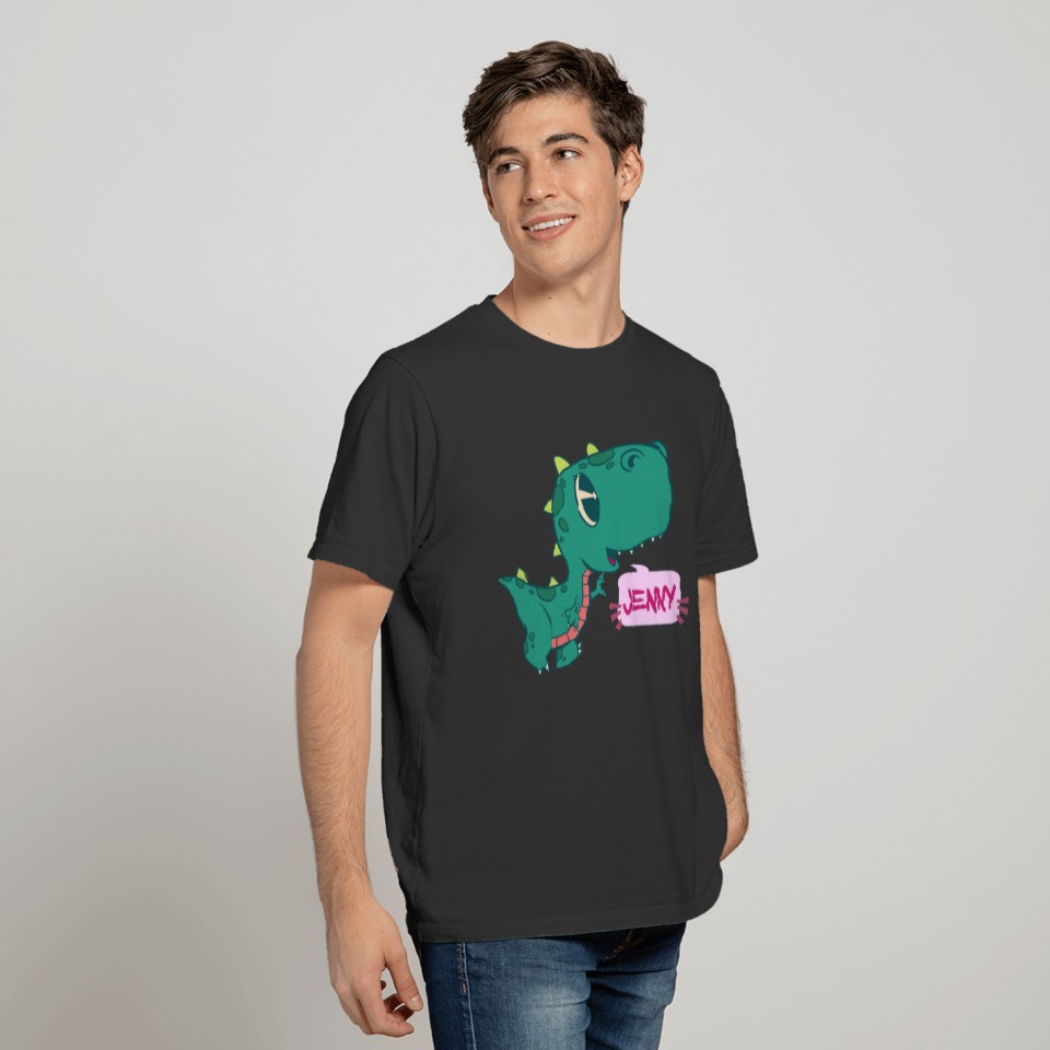 JENNY - Lovely girl name with cute dinosaur T Shirts