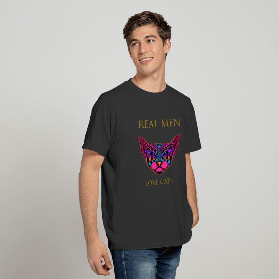 Real men love cats(egyptian cat) T Shirts