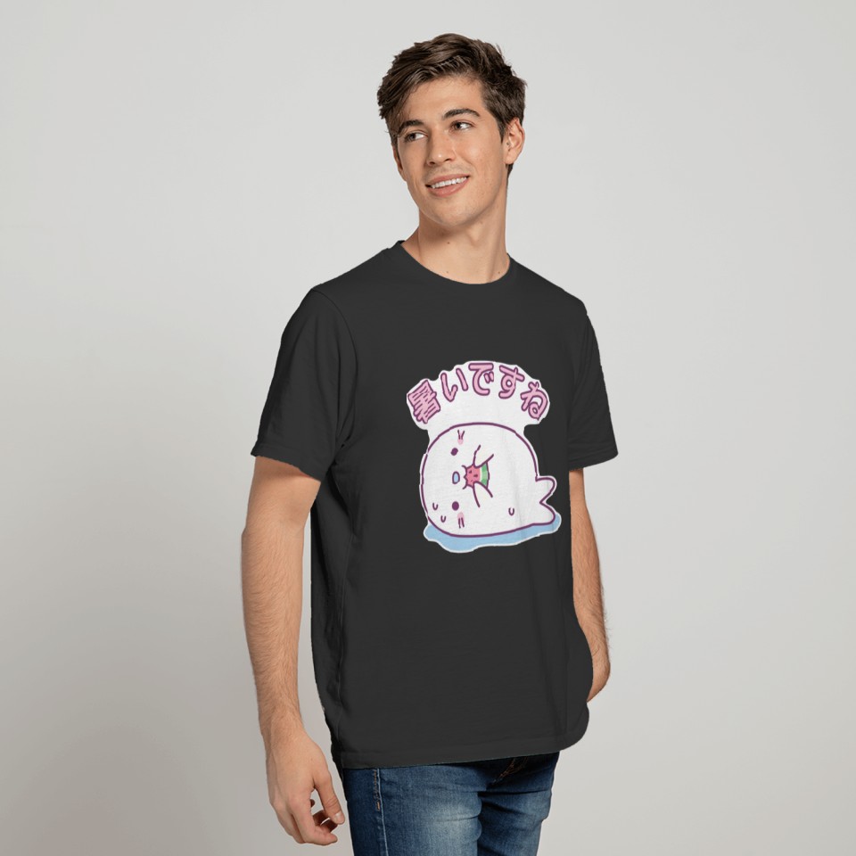 Cute White Seal Eating Watermelon Its Hot T Shirts