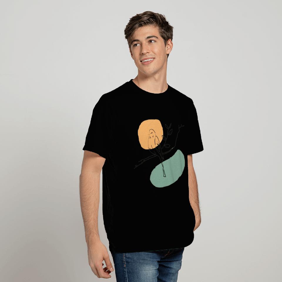 Line Bird Vector Hand Drawn Sketch Heron Decorativ T Shirts