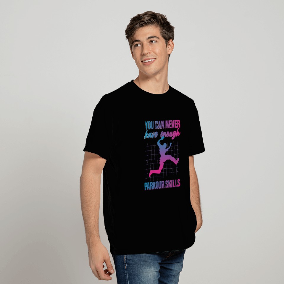 Parkour training, fast, efficient, way, leaping T Shirts