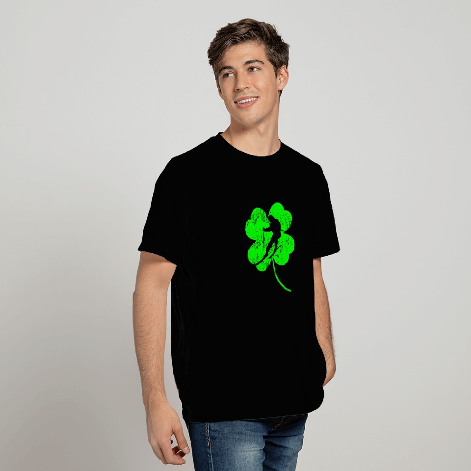 Skiing St. Patrick's day shamrock T Shirts
