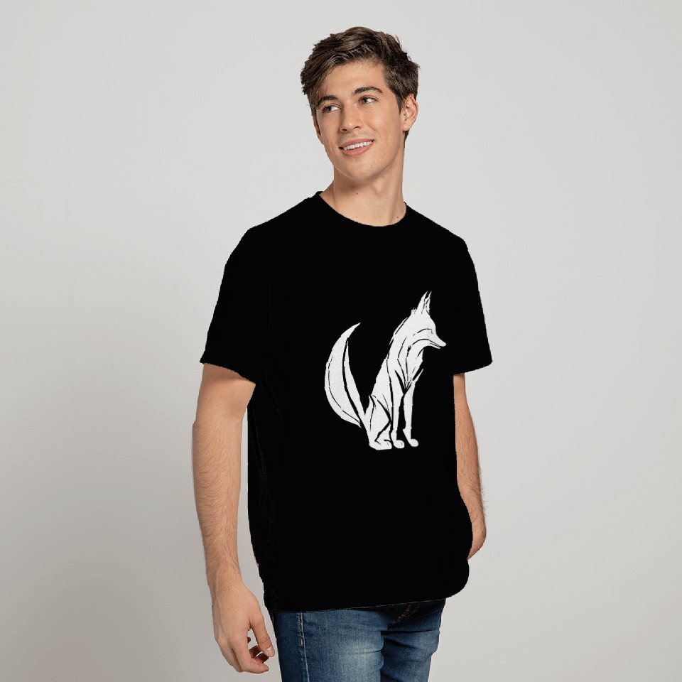 Smart Cute Fox Tattoo Style Portrait T Shirts