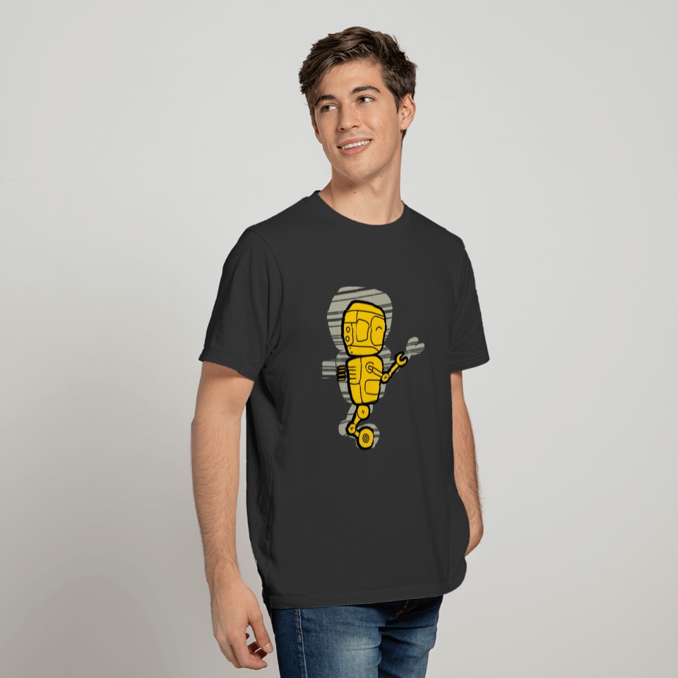 delivery robot in yellow and black color scheme T Shirts