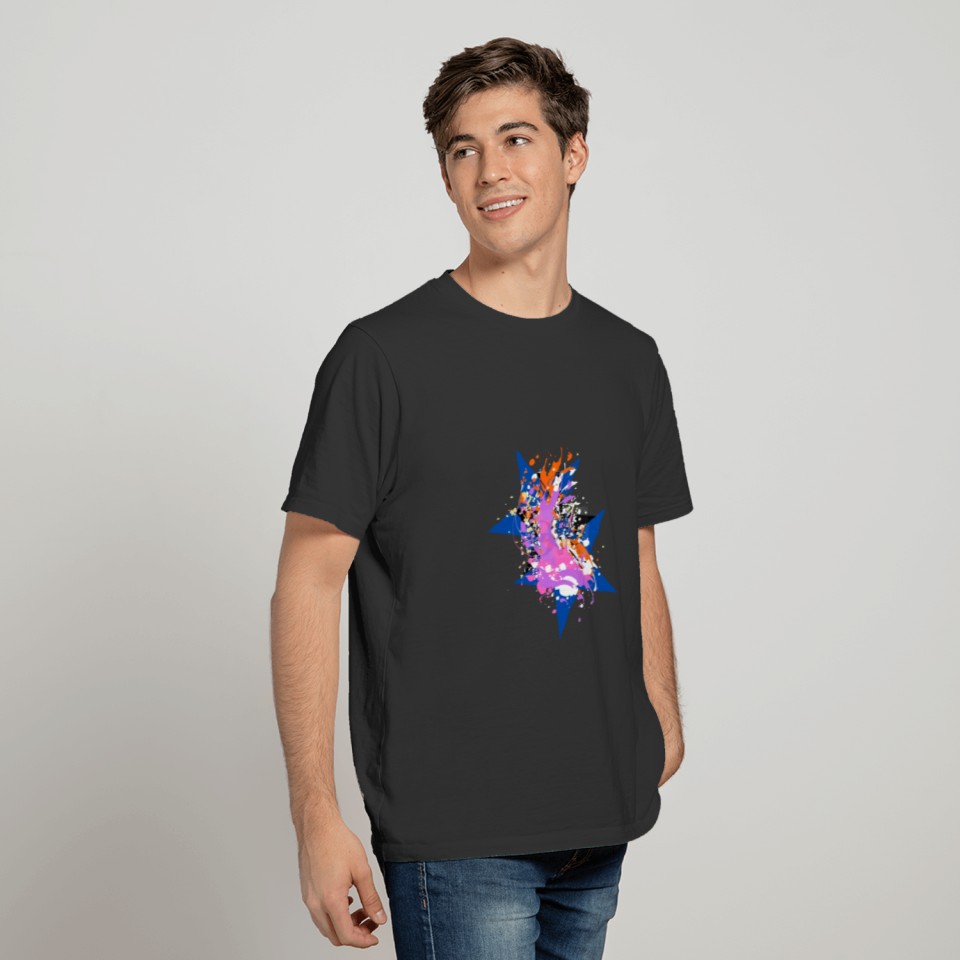 Triple Stars Abstract T Shirts