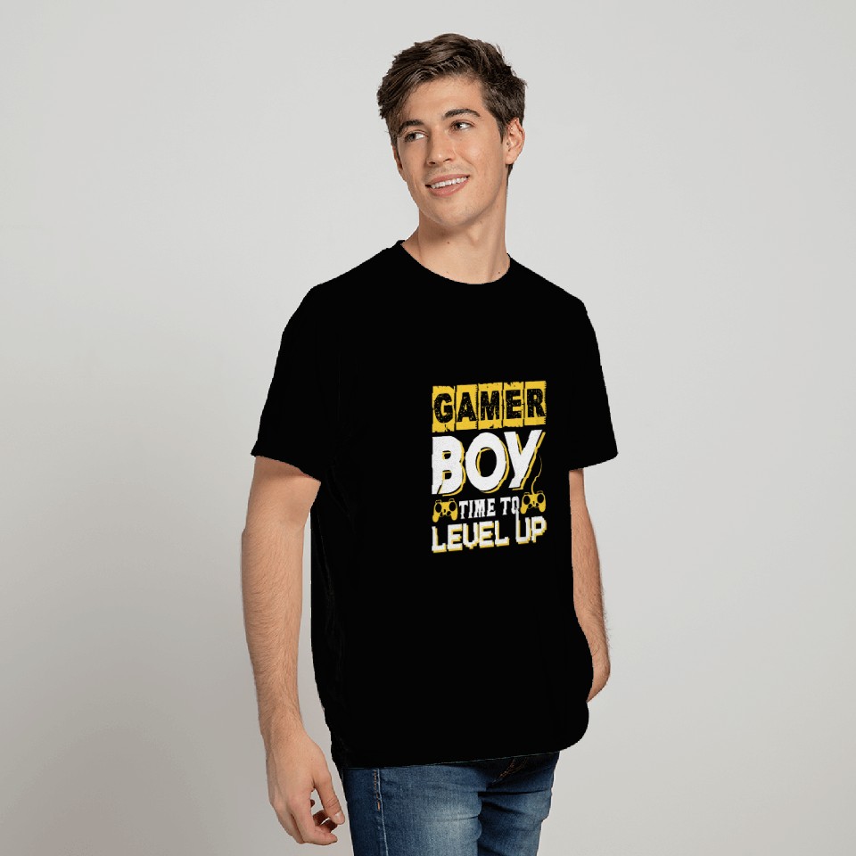 Gamer boy time to level up T Shirts