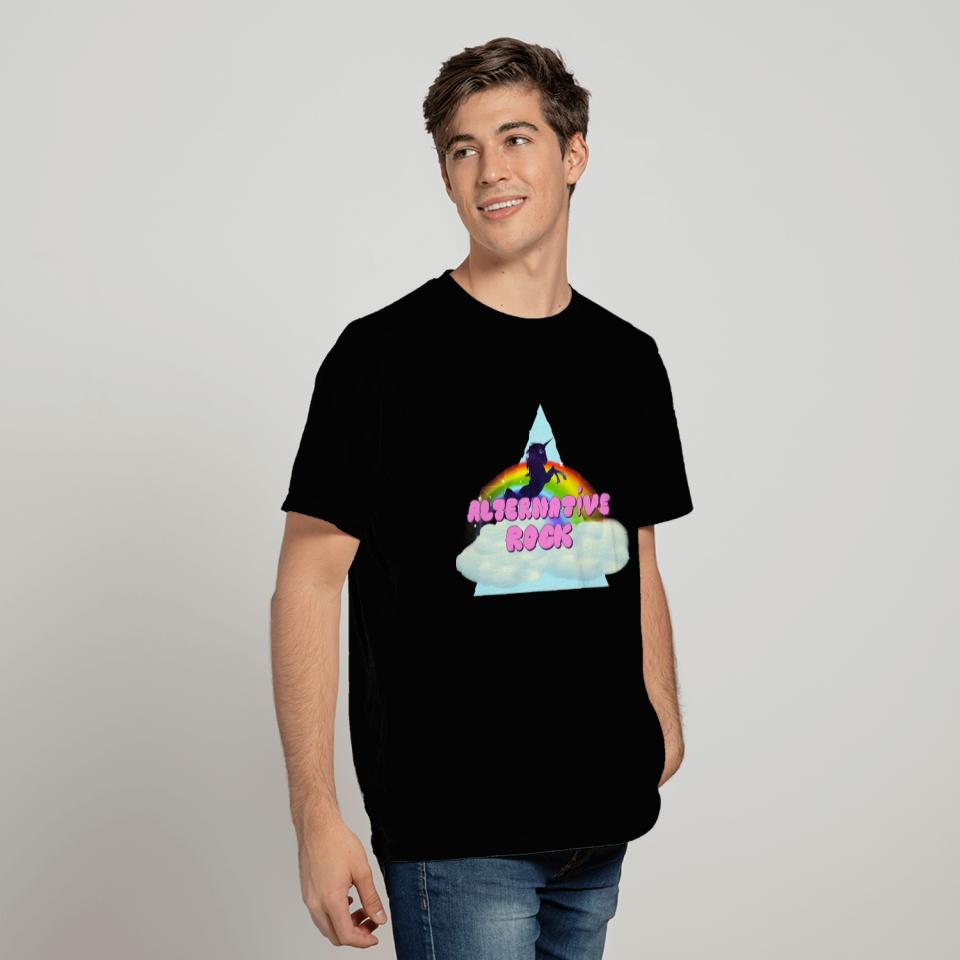 Alternative Rock Unicorn Rainbow Design T Shirts
