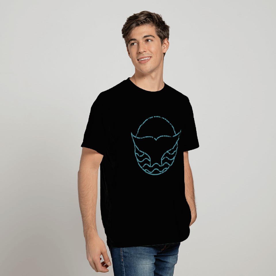 Save The Whales Minimalistic Whale Tail Ocean T Shirts