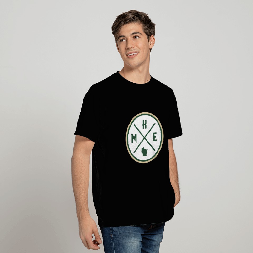 Milwaukee Circle Patch Green T Shirts