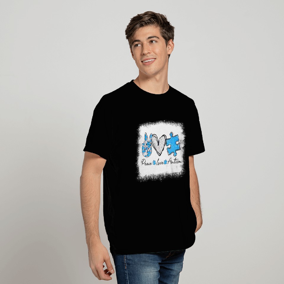Peace Love Autism T Shirts
