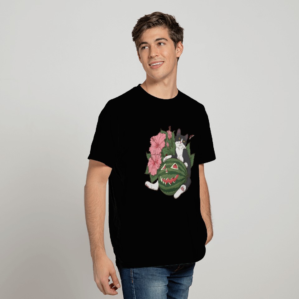 Summer Halloween Cat T Shirts