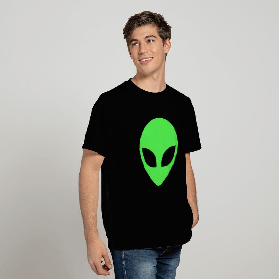 Green Alien Head 90S Style Alien T Shirts