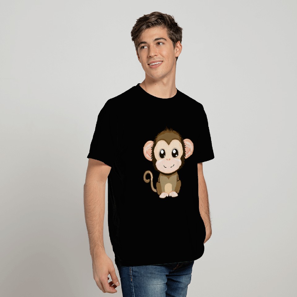 Cute, Joyful Monkey - Kawaii Style T Shirts