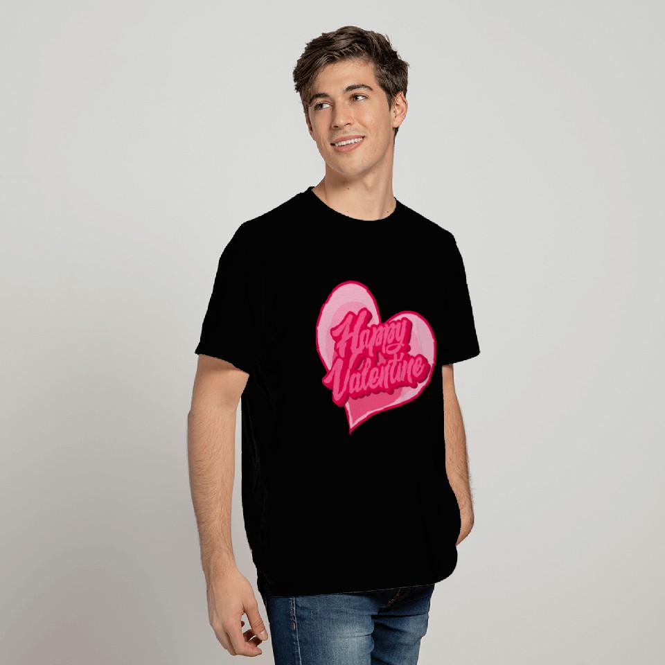 Happy Valentine typography T Shirts