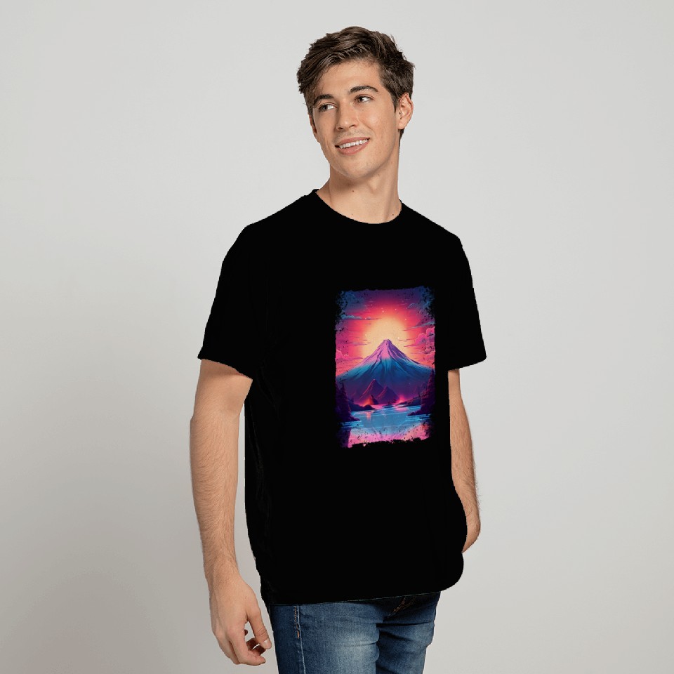 Mount Fuji Sight Aesthetic Japan Vaporwave Volcano T Shirts