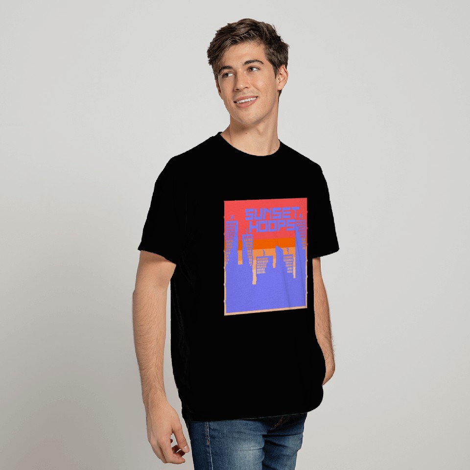 Basketball Gift: Sunset Hoops T Shirts