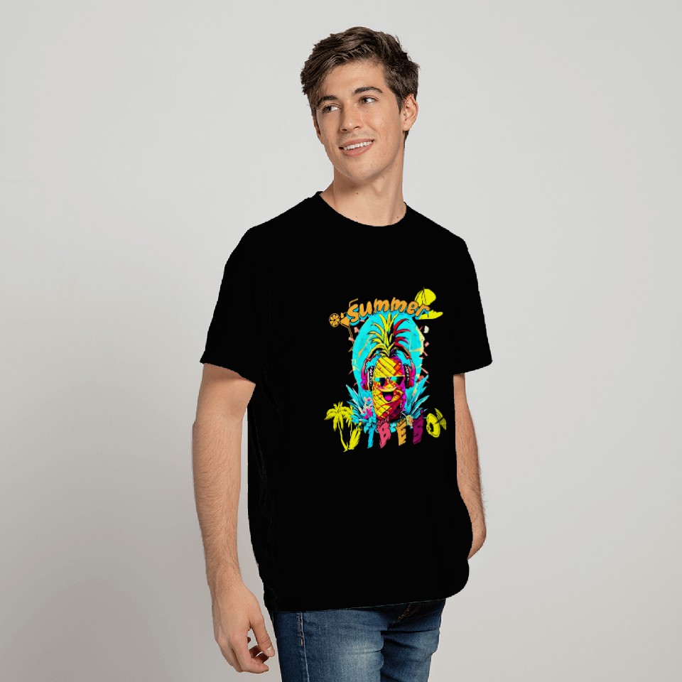 Summer Vibes Pineapple Party T Shirts