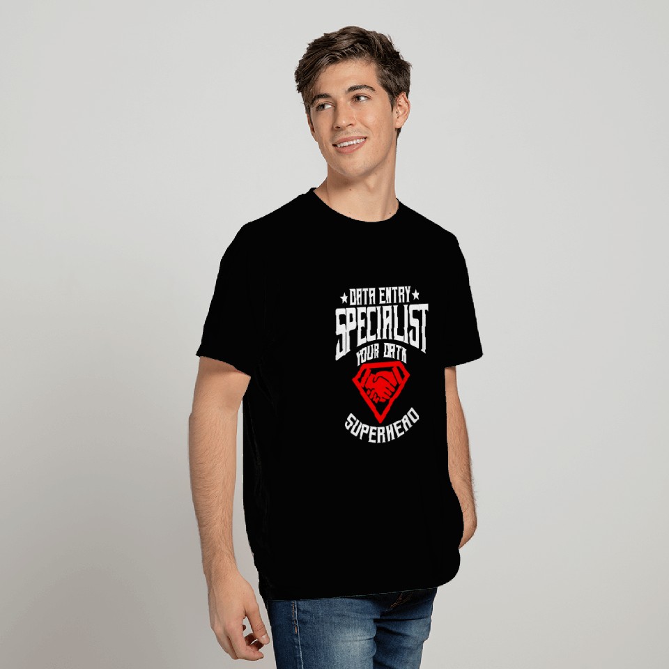 Data Entry Specialist Superhero T Shirts