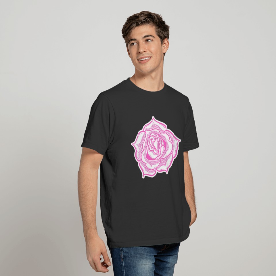 PINK AND WHITE FLOWER T Shirts