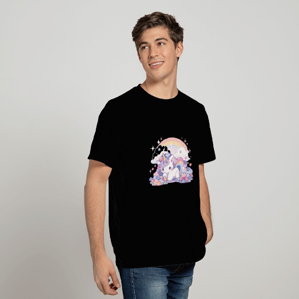 Unicorn Unicorn Rainbow Unicorn Cloud T Shirts