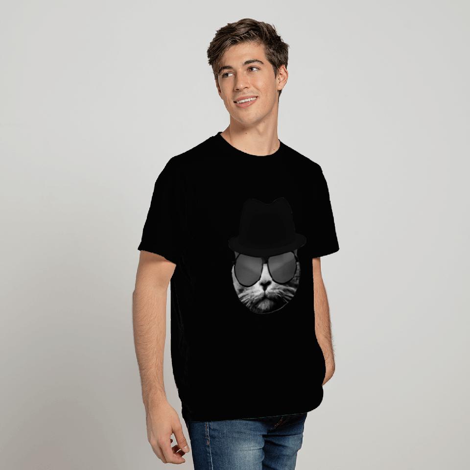Blues Cat 2 Grayscale T Shirts