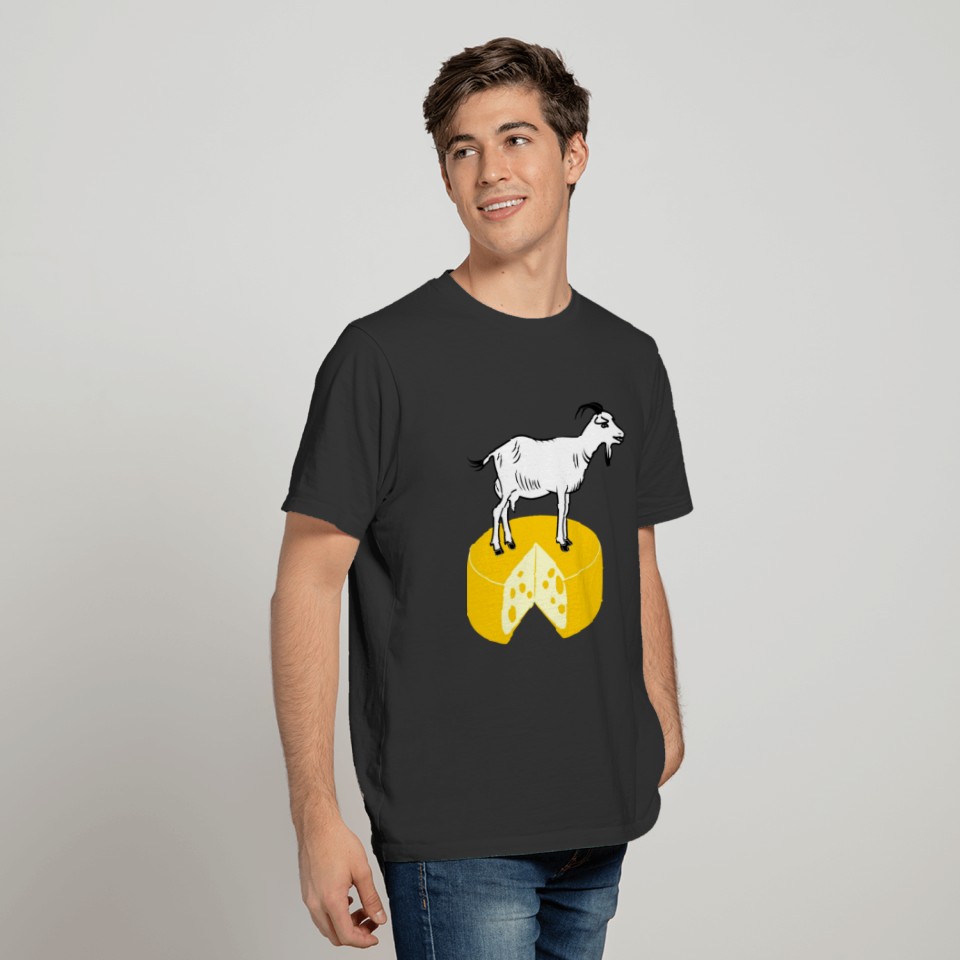 Goat cheese on top of a white goat T Shirts