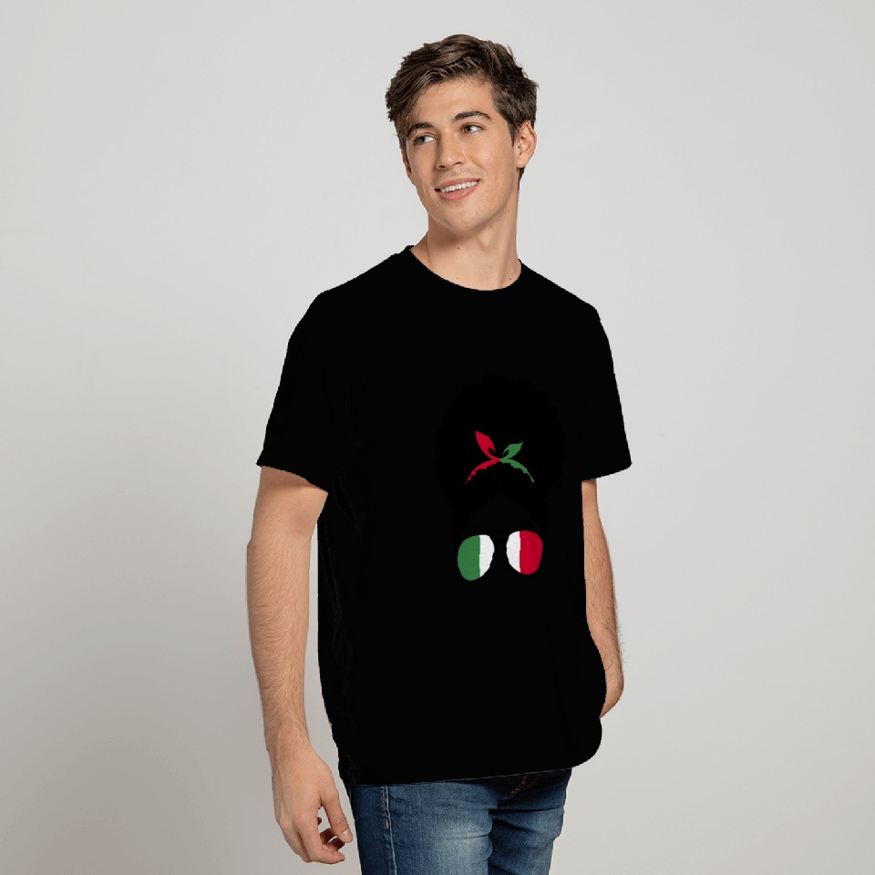 Proud Italian Roots Mothers Day Italy Afro T Shirts
