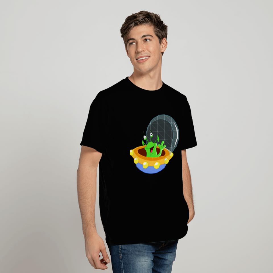 Happy Green Alien T Shirts