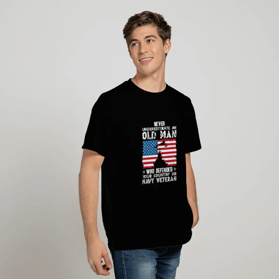 US Army Veteran Vintage Old Navy American Flag T Shirts